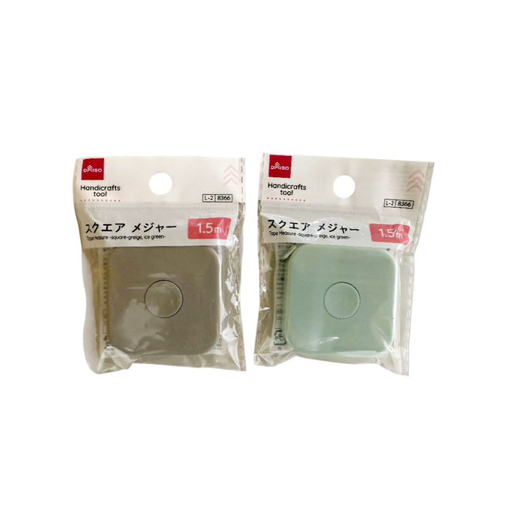 Tape Measure Square Greige Ice Green