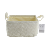 Embossed Storage Square White