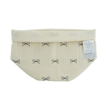 Ribbon Embroidery Round Storage White