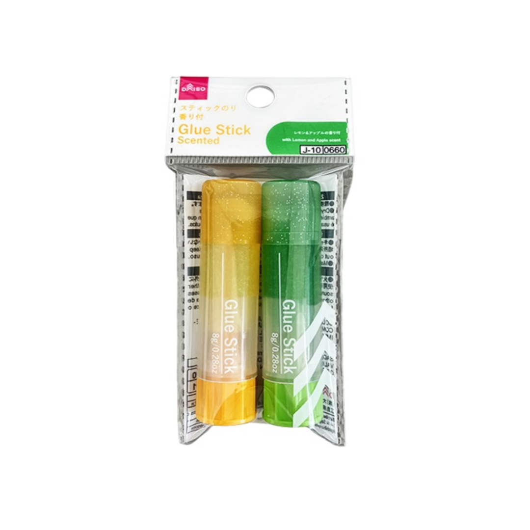 Glue Stick with Glitter Clear Color Scented Lemon and Apple