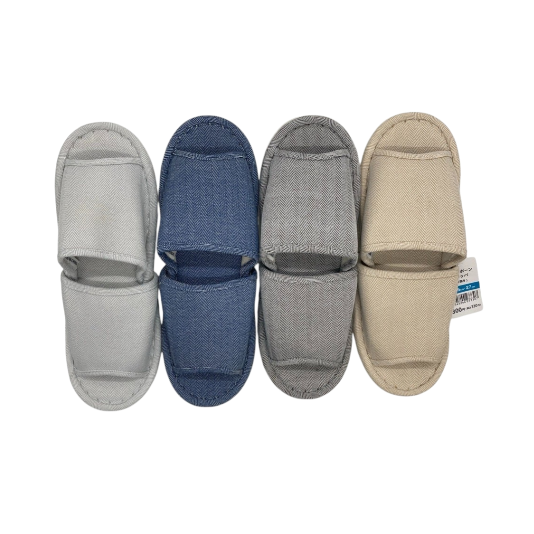 Herringbone Slippers Front Opening