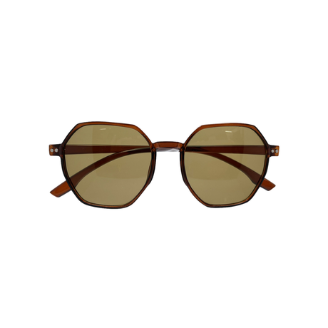 Fashion Glasses Octagon Brown