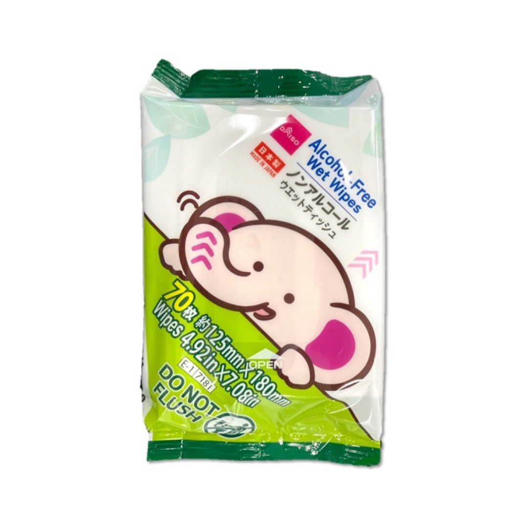 Alcohol-Free Wet Wipes 70 Wipes Daizo