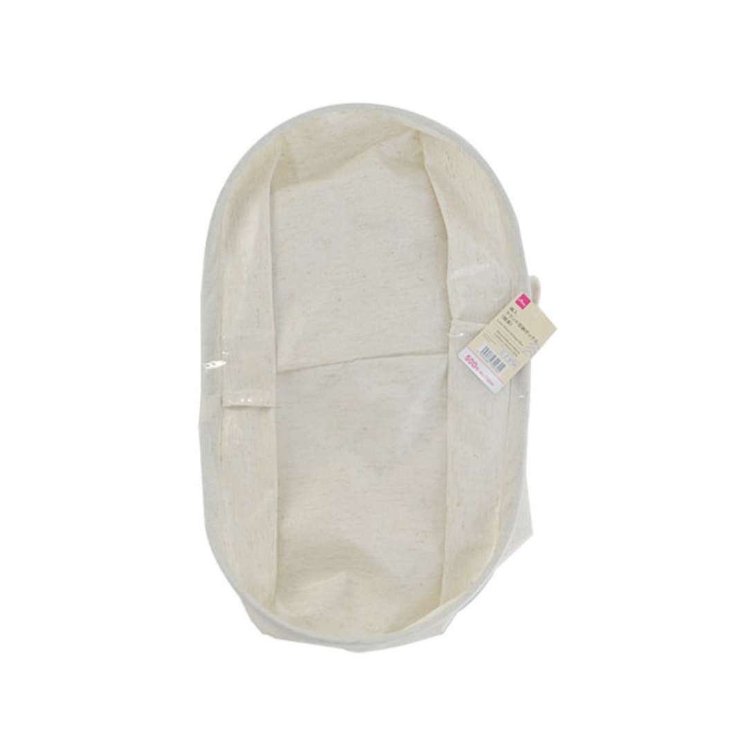 Linen Blend Round Storage Box Vertical