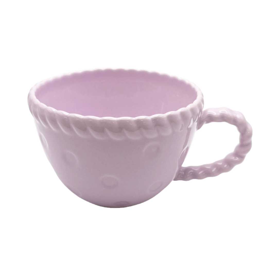 Soup Mug Twist Rim Purple