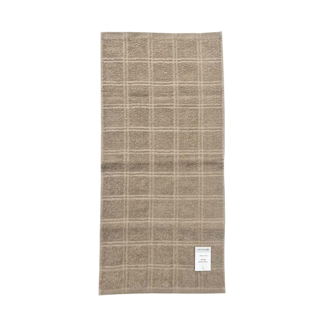 Face Towel Cross Brown Flossy