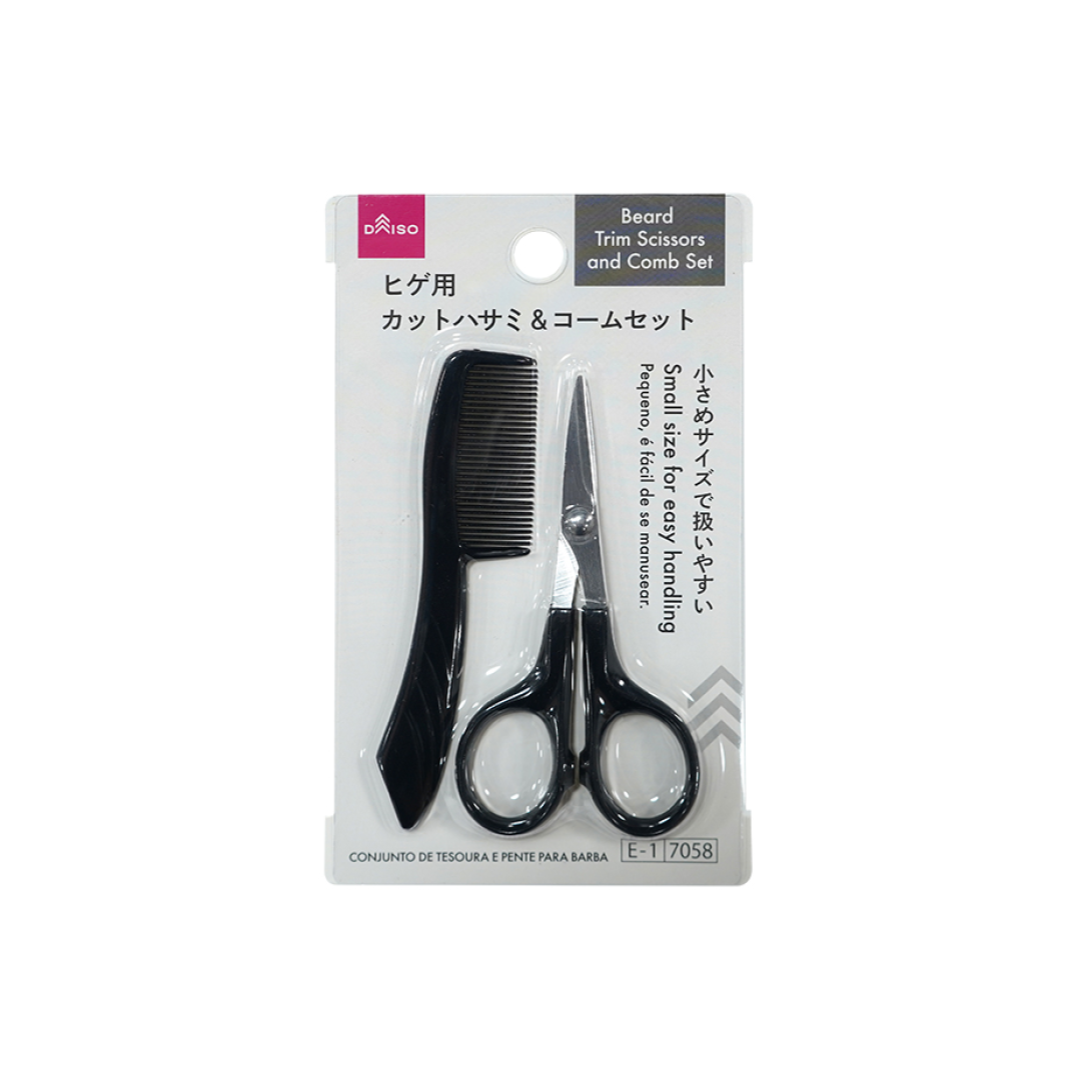 Beard Trim Scissors and Comb Set