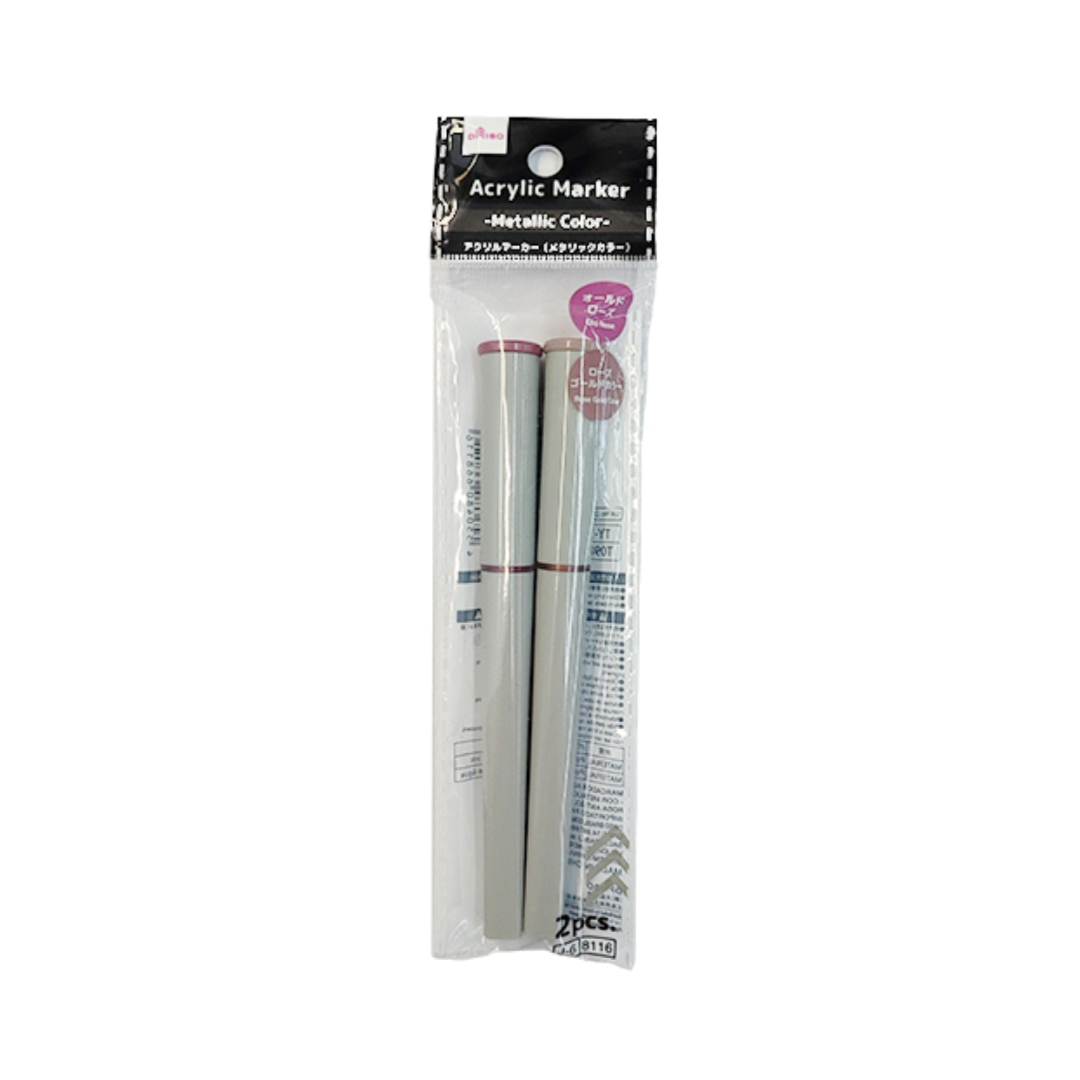 Acrylic Marker Metallic Color Old Rose Rose Gold Color
