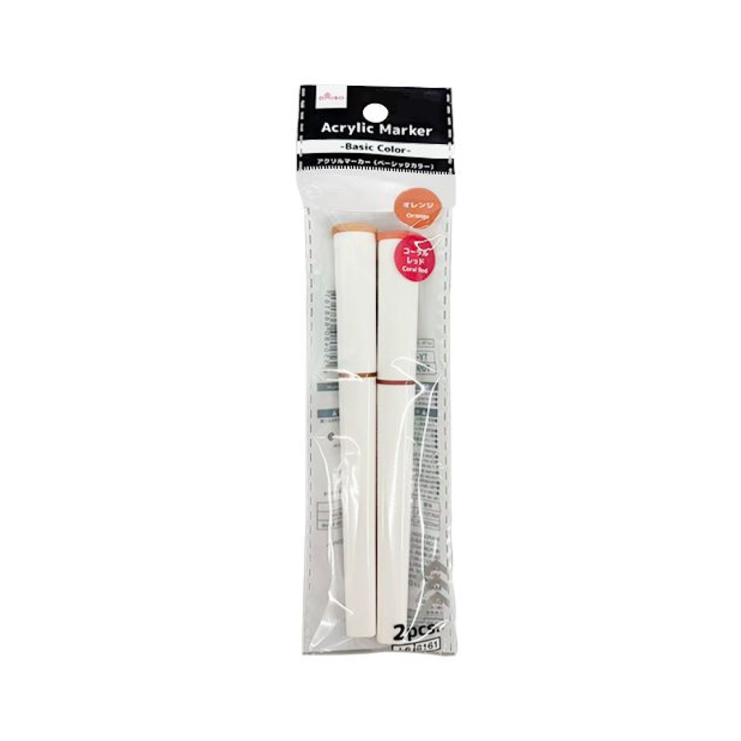 Acrylic Marker Basic Color Orange Coral Red