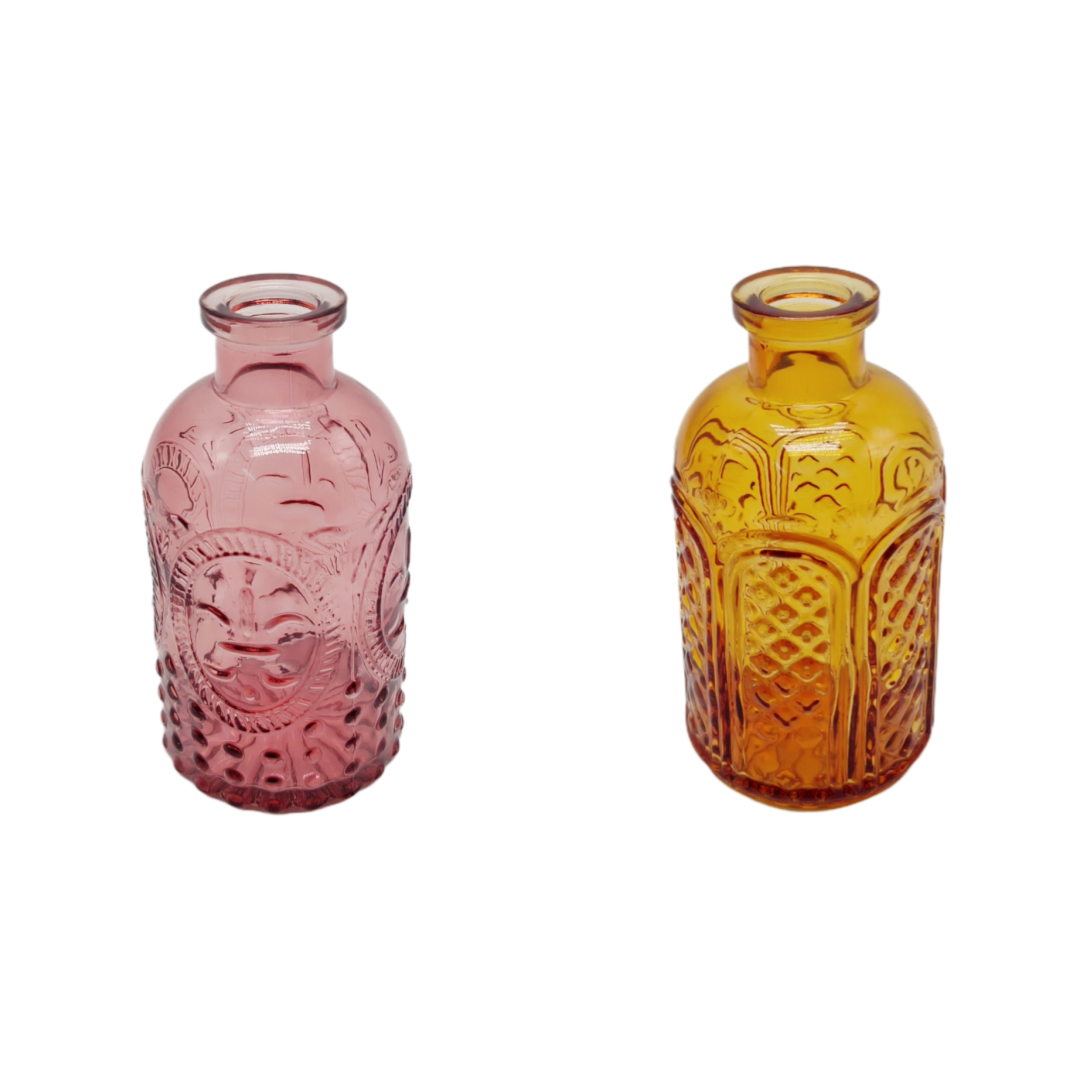 Glass Vase Relief Design Color