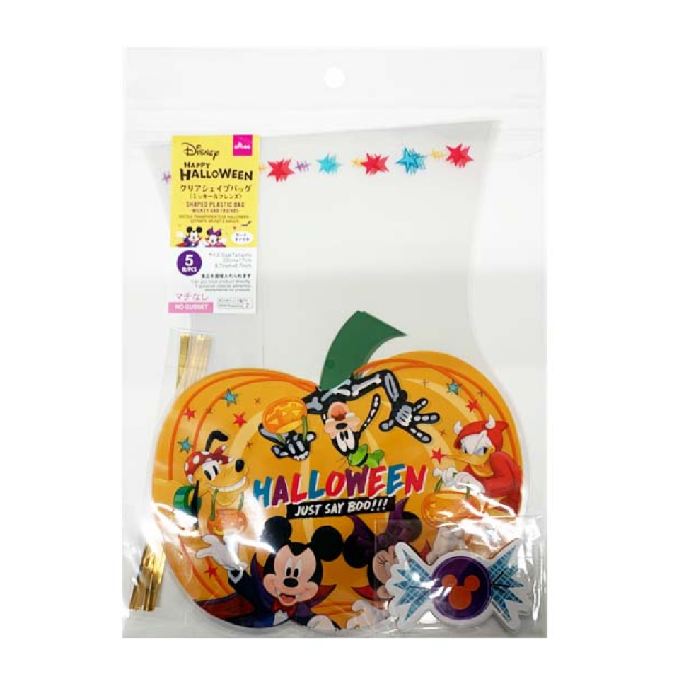 Halloween Shaped Plastic Bag Mickey and Friends