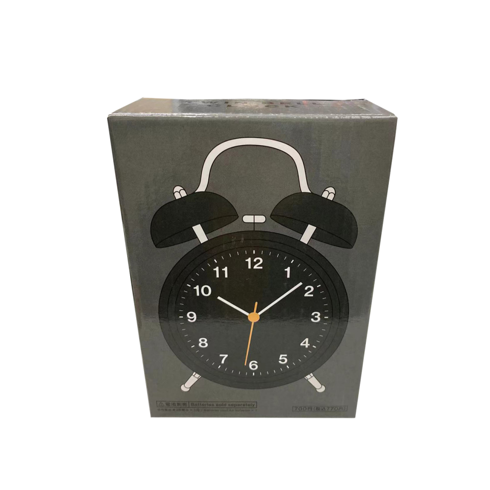 Twin Bell Clock Black