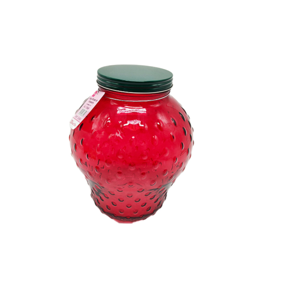Glass Storage Jar 4L Strawberry