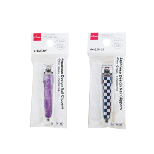 Japanese Design Nail Clippers Dew Grass/Checkered