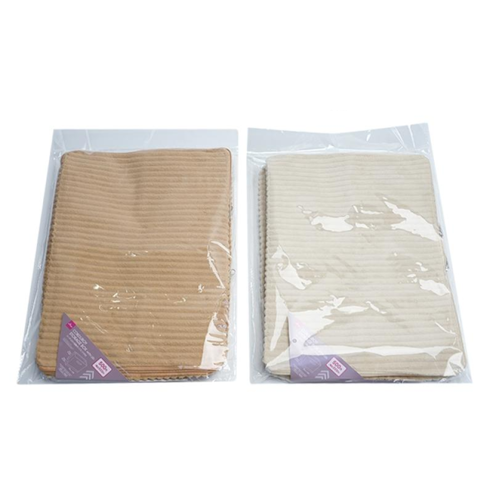 Corduroy Storage Box with Lid 38cm x 26cm x 24cm