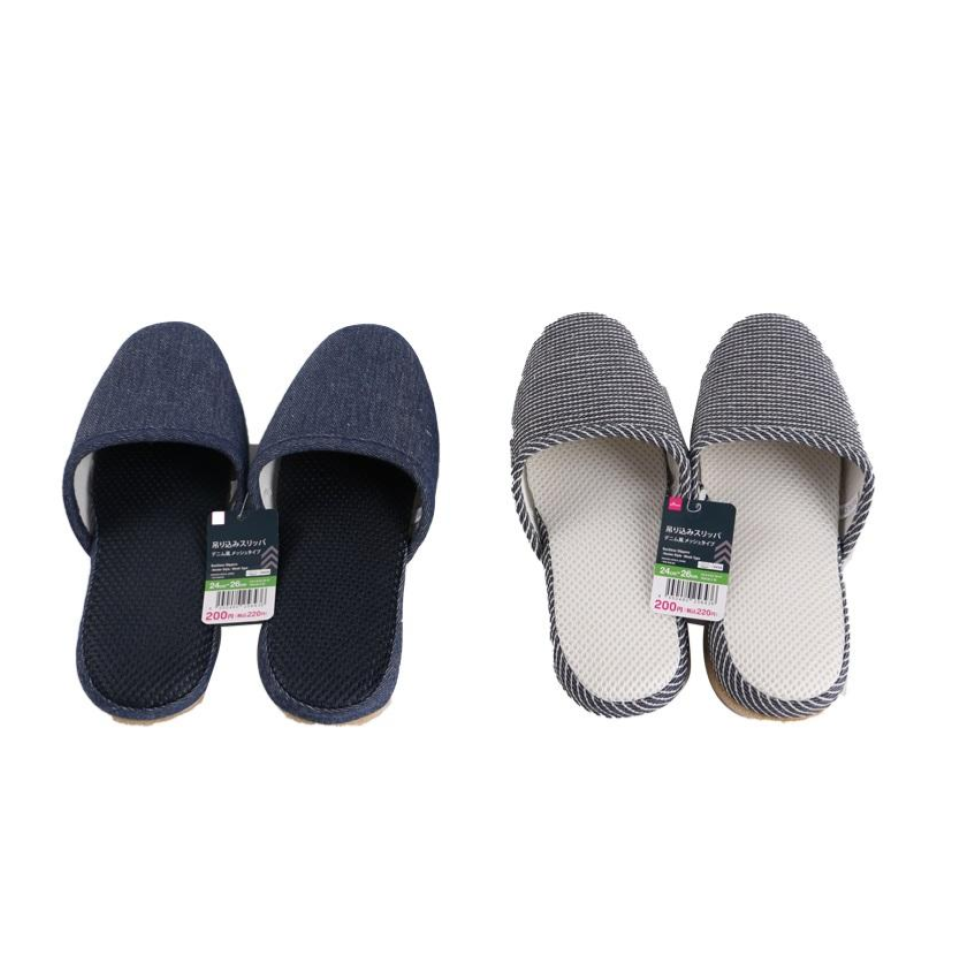 Denim Style Backless Slippers Mesh Type EU 39-41