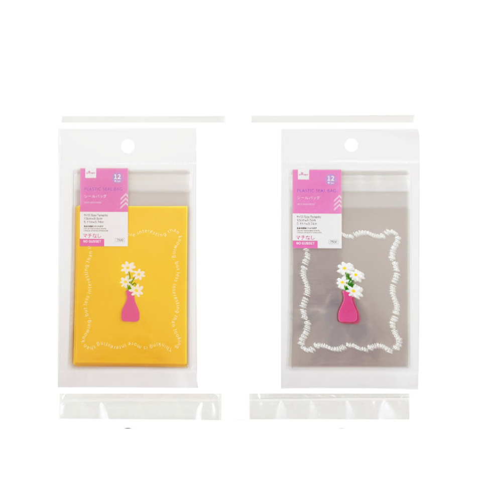 Plastic Seal Bag Flower 13cm x 9.5cm