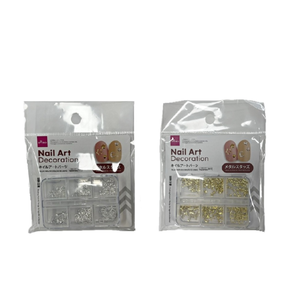 Nail Art Decoration Metallic Nail Studs Mix