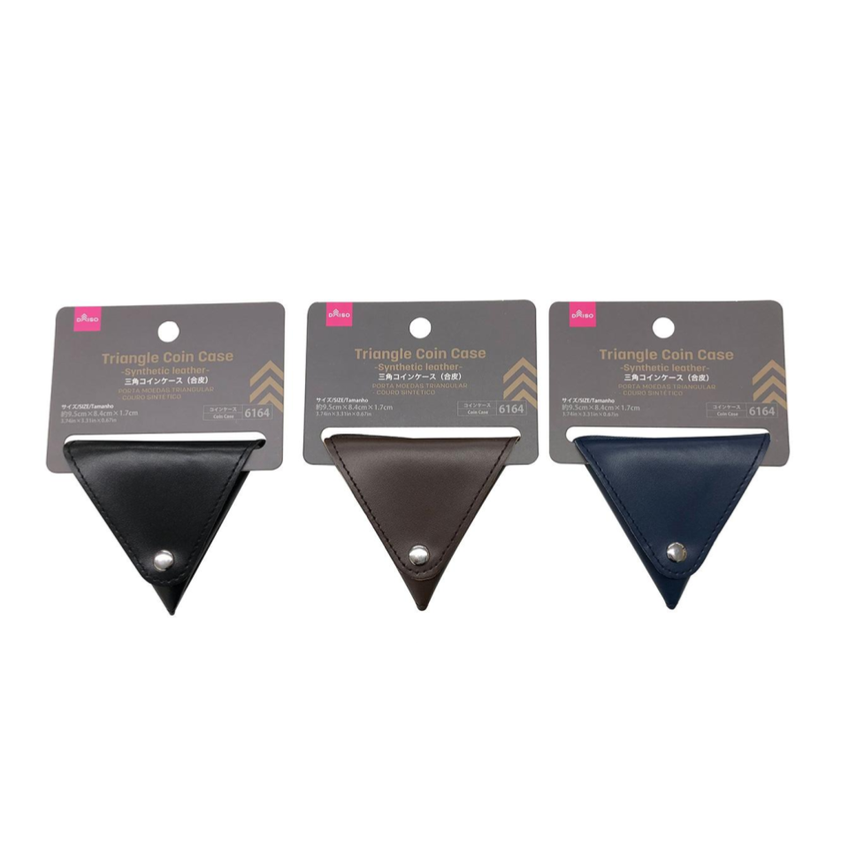 Triangle Coin Case Synthetic Leather – DAISO SINGAPORE Triangle Coin Case Synthetic Leather – DAISO SINGAPORE