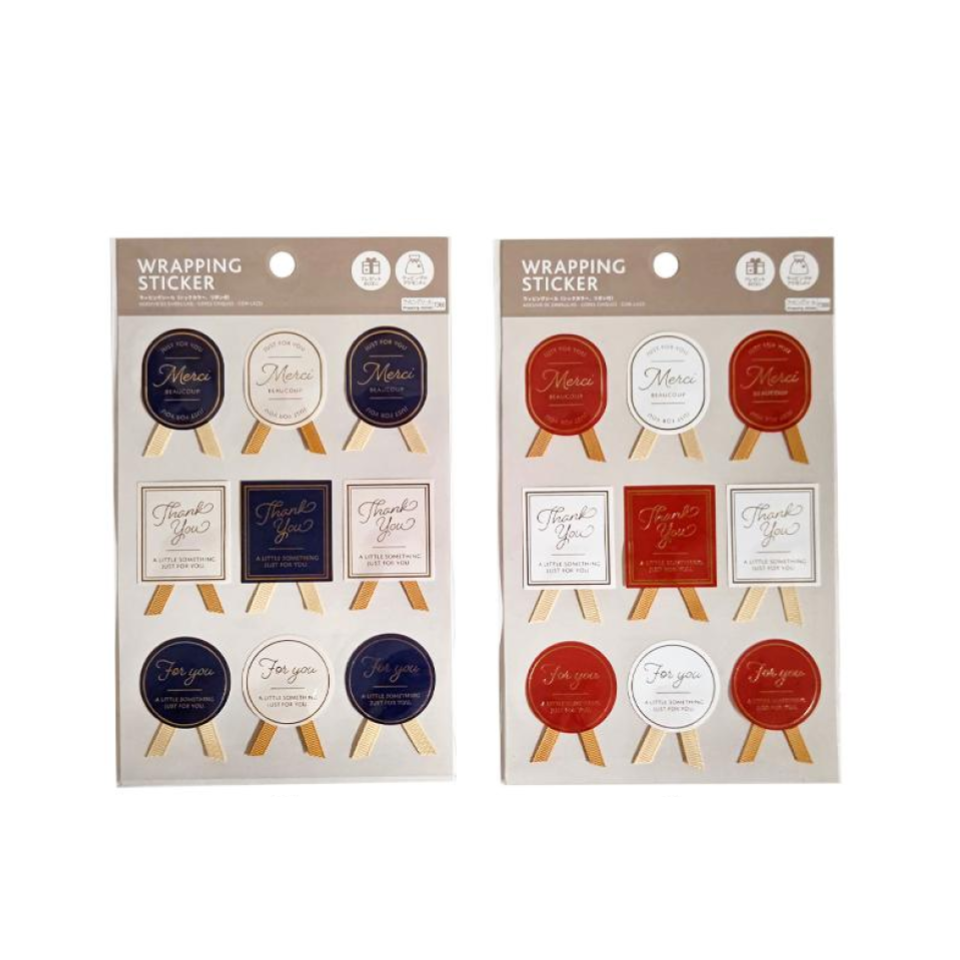 Wrapping Sticker with Ribbon Chic Color
