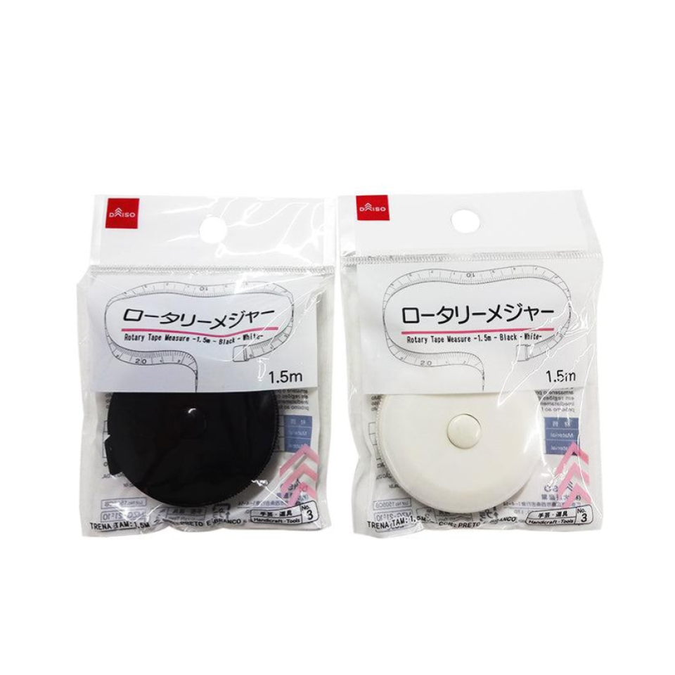 Rotary Tape Measure 1.5m  Black/White
