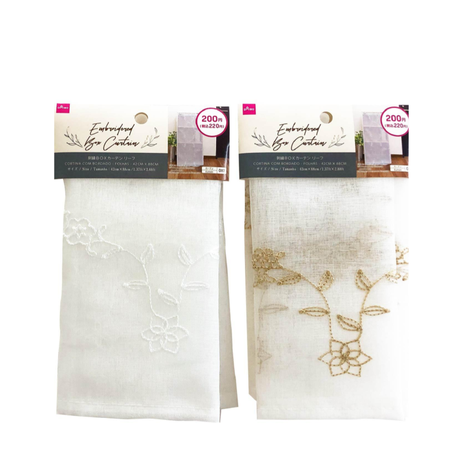 Embroidered Box Curtain Leaf 42cm x 88cm