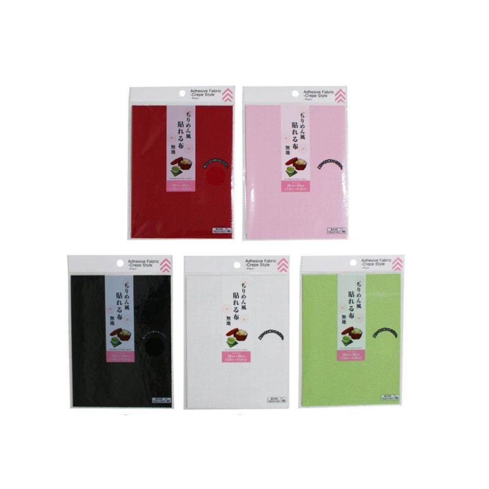 Adhesive Fabric Crepe Style Plain 20cm x 30cm