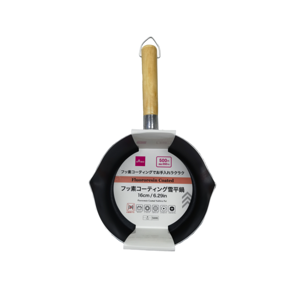 Fluororesin Coated Yukihira Pot 16cm
