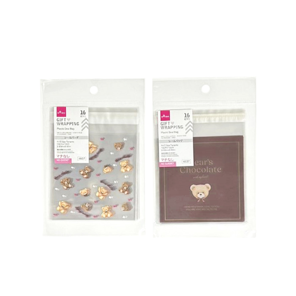 Plastic Seal Bag Bear 10cm x 10cm