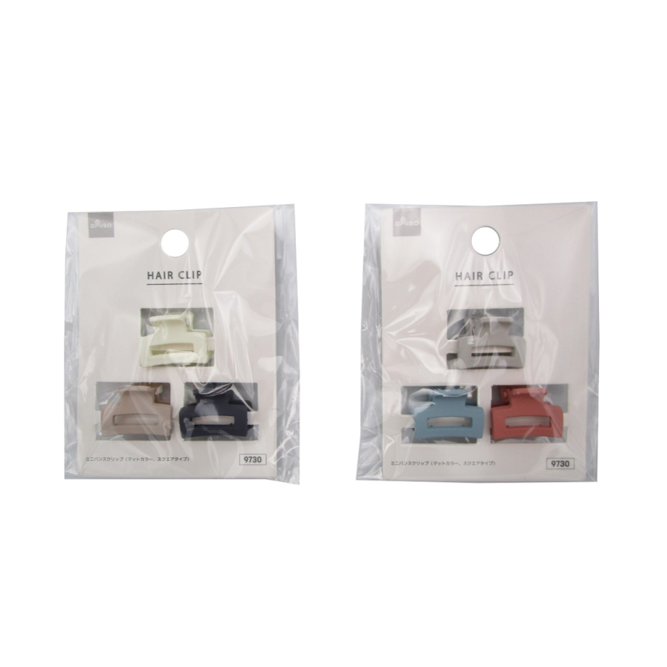 Mini Claw Clip Matte Color Square Type