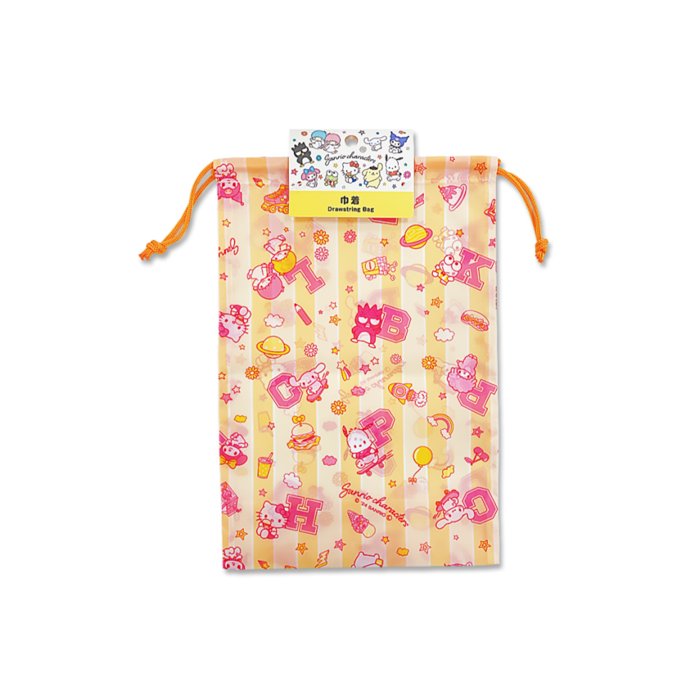Drawstring Bag Sanrio Characters Yellow