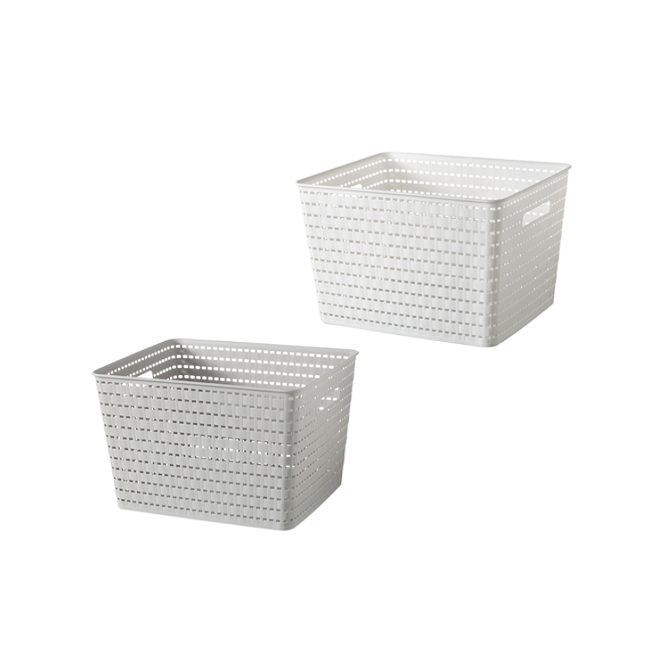 Storage Basket Wood Grain 35cm x 29cm x 22.3cm