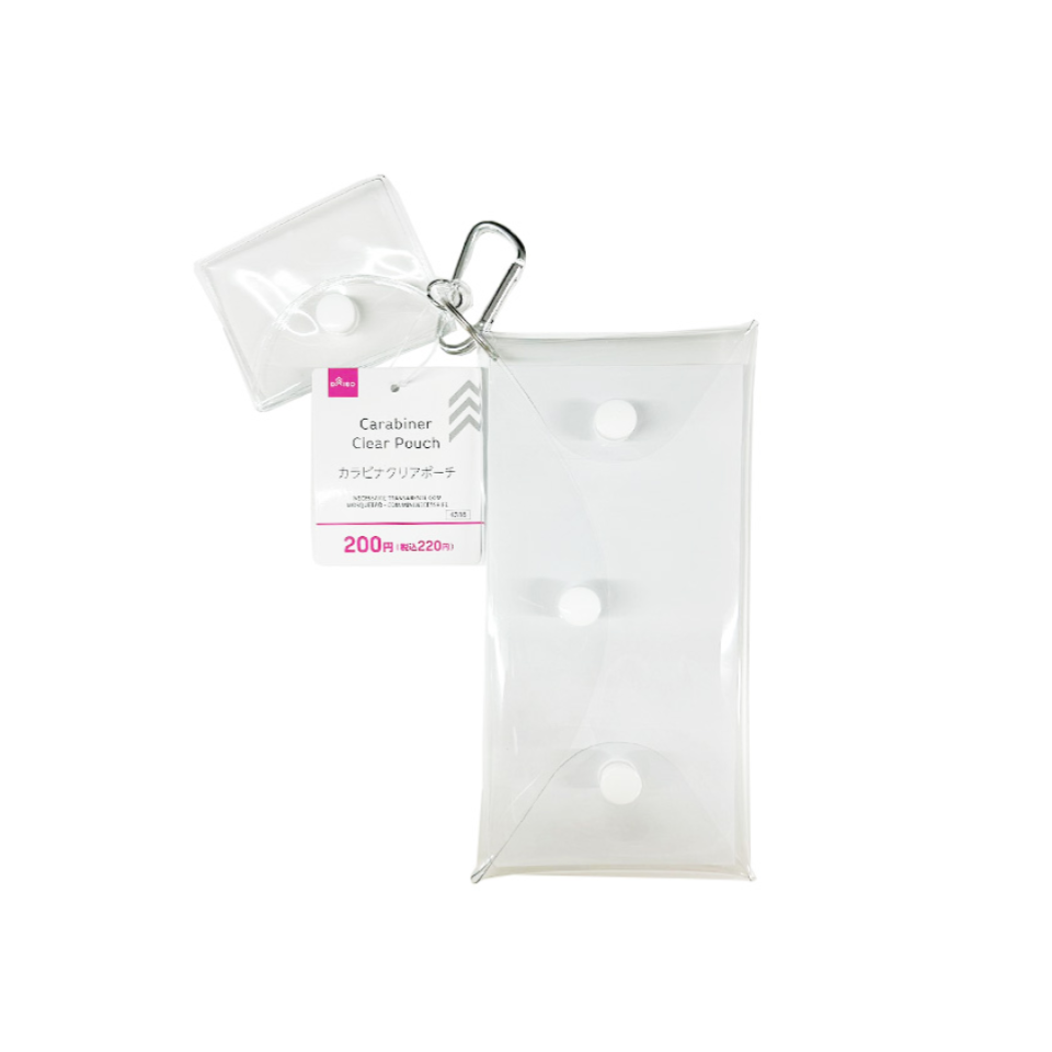 Carabiner Clear Pouch with Mini Pouch