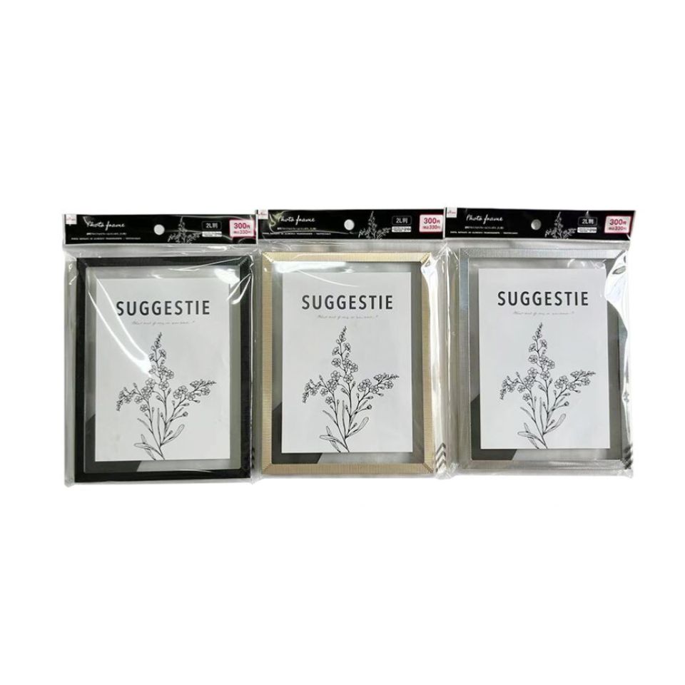 Clear Aluminum Photo Frame Embossed for Size 2L