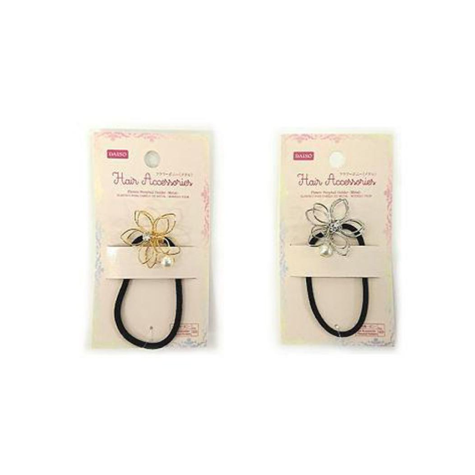Flower Ponytail Holder Metal