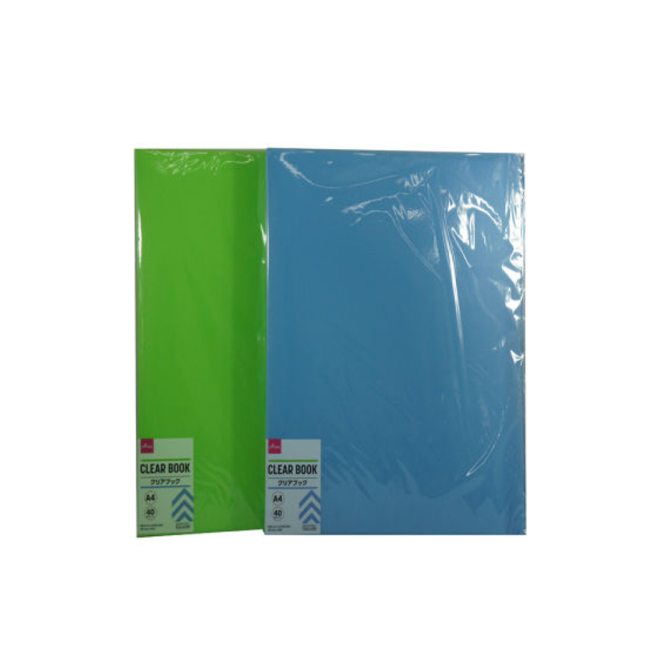 Clear Book A4 Blue/Green