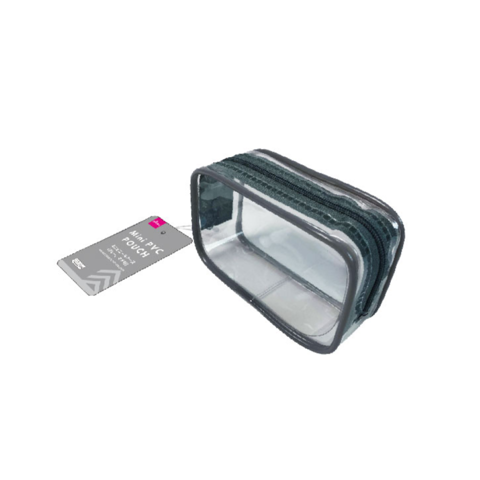 Mini PVC Pouch with Gusset Grey