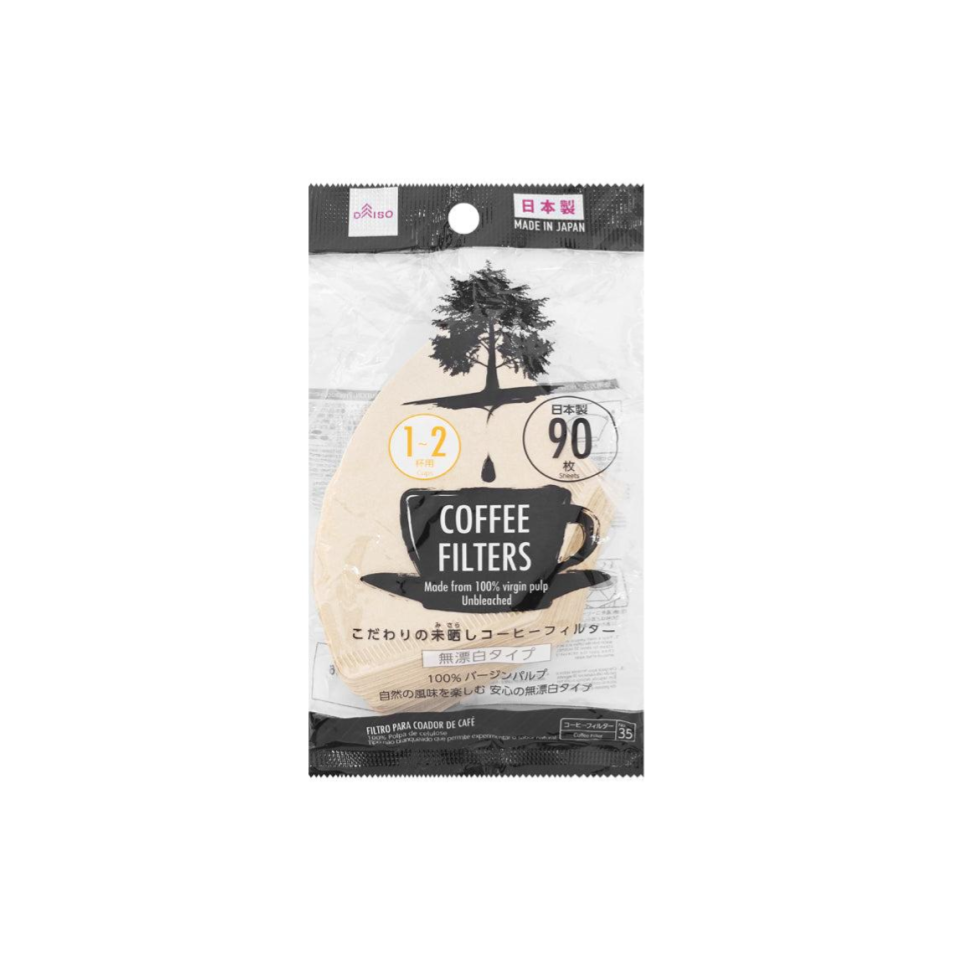 Coffee Filters 1 to 2 Cups Unbleached