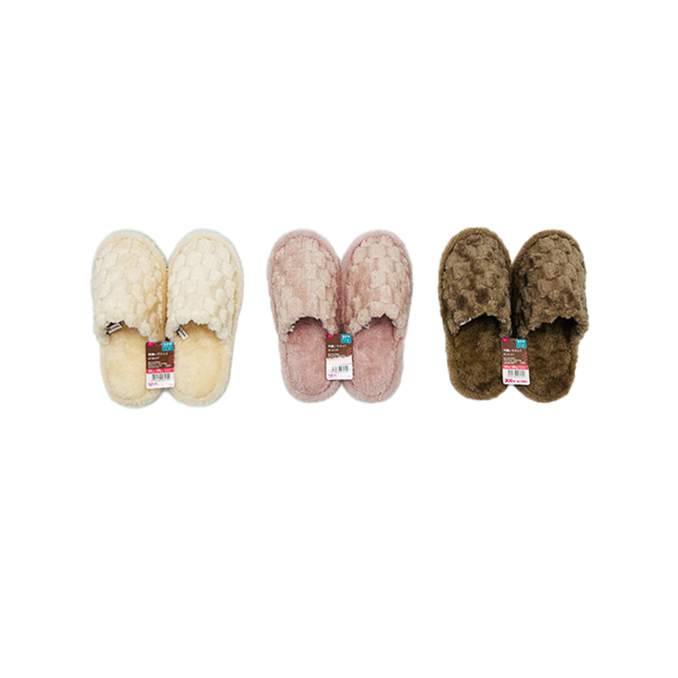 Outer Seam Slippers Memory Foam Textured Fluffy EU 35-38