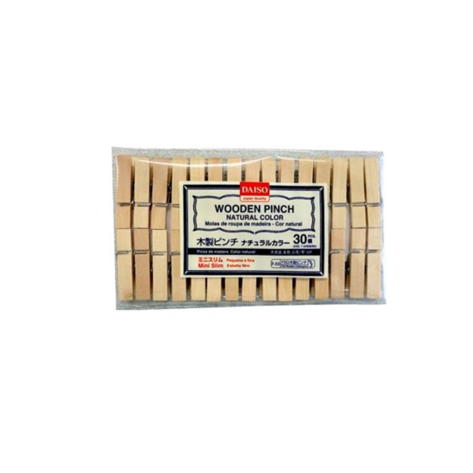 Wooden Pinch Natural Color Mini Slim