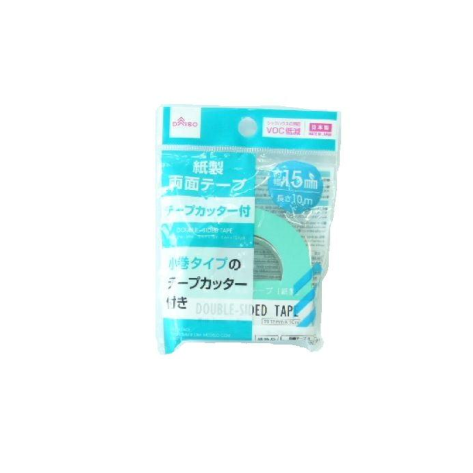 Double Sided Tape with Cutter 15mm x 10m