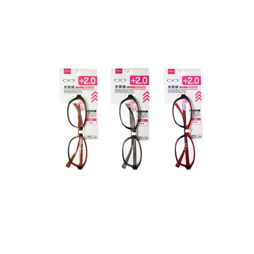 Reading Glasses Oval Plus 2.0