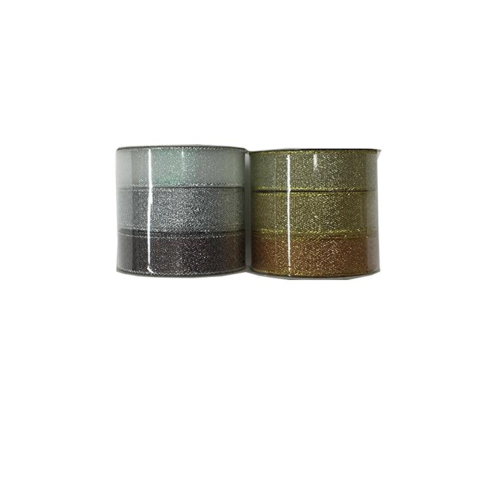 Three Color Ribbon Gold/Silver