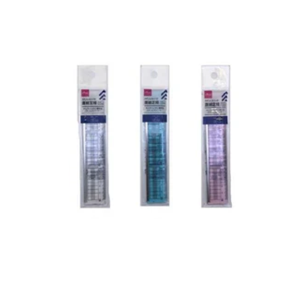 Straight Ruler with Stainless Bar 15cm