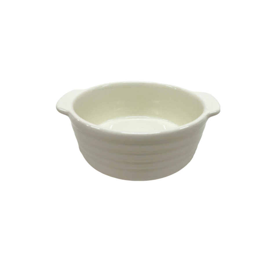 Round Baking Dish French Style Shade White 12.5cm