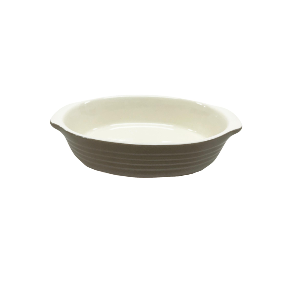Oval Baking Dish French Style Shade Grey 15cm