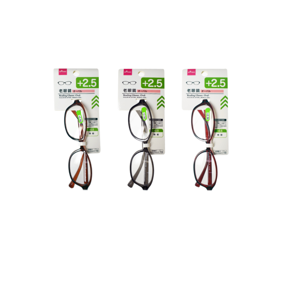 Reading Glasses Oval Plus 2.5