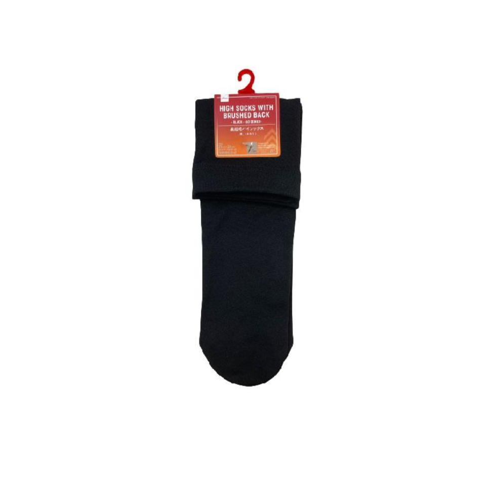 High Socks with Brushed Back Black 160 Denier