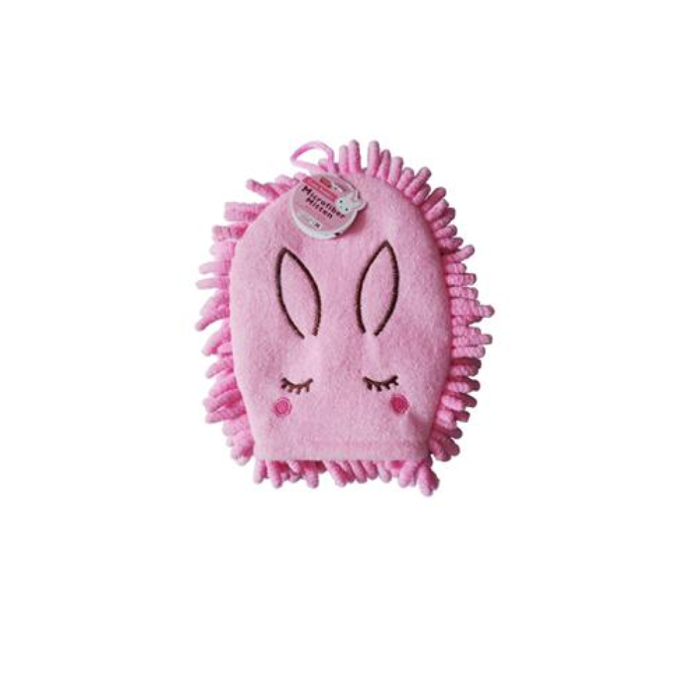 Microfiber Mitten Dust Cloth Pink
