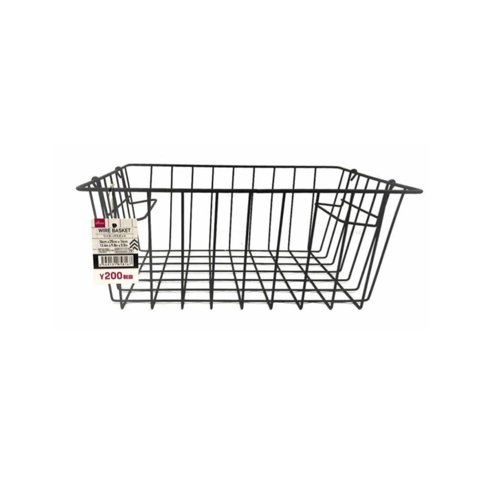 Wire Basket Black 34cm x 25cm x 14cm